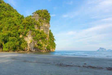 Güzel tropikal plajlar Deniz ve mavi gökyüzü