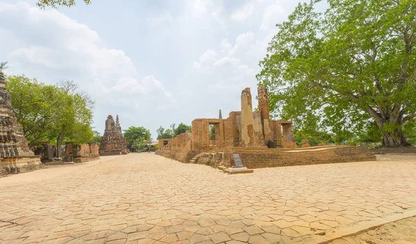 Ruins Old Pagoda Phukhao Thong Ayutthaya Thailand — Stock Photo, Image