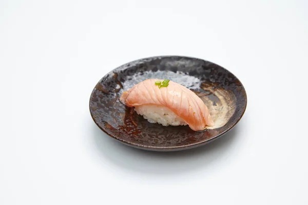 Sushi Placa Sobre Fundo Branco — Fotografia de Stock