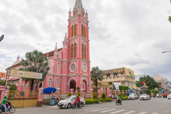 Chi Minh Vietnam Október 2019 Tan Dinh Church Pink Catholic — Stock Fotó