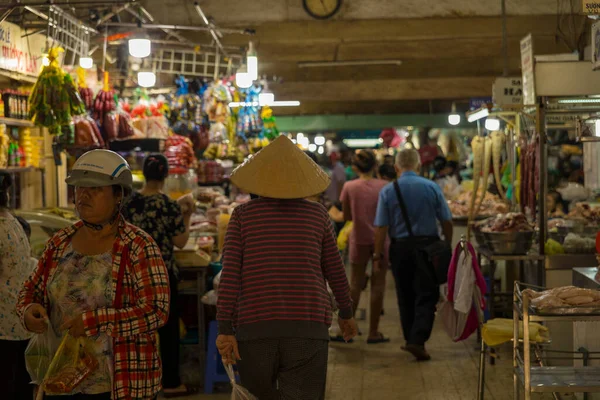 Chi Minh Vietnam Oktober 2019 Unbekannte Vietnamesische Händler Auf Dem — Stockfoto