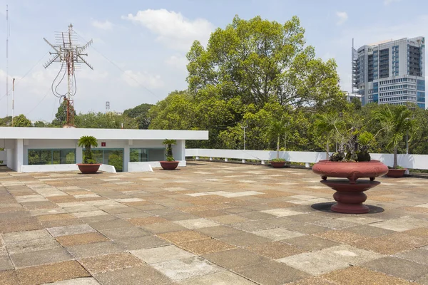 The exterior of upper deck view of the Independence Palace in Ho Chi Minh City (Saigon), Vietnam.