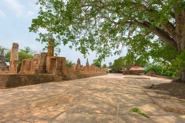 Ruiny Starej Pagody Phukhao Thong Ayutthaya Tajlandia — Zdjęcie stockowe