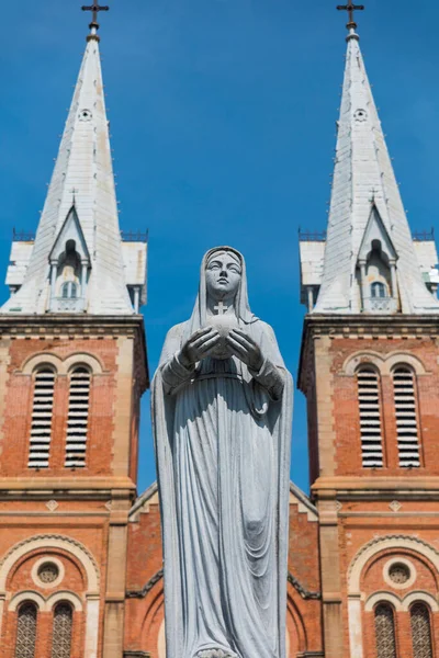 Cattedrale Notre Dame Con Cielo Blu Chi Minh City Vietnam — Foto Stock