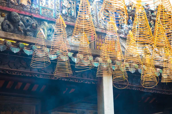 Spirál Füstölő Thien Hau Templom Minh Város Vietnam — Stock Fotó