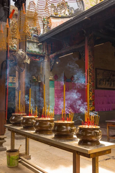 Tömjén Égő Pálcikák Chua Thien Hau Pagoda Chi Minh City — Stock Fotó