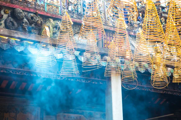 Spirál Füstölő Thien Hau Templom Minh Város Vietnam — Stock Fotó
