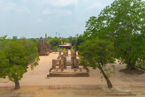 Ruinas Vieja Pagoda Phukhao Thong Ayutthaya Tailandia — Foto de Stock