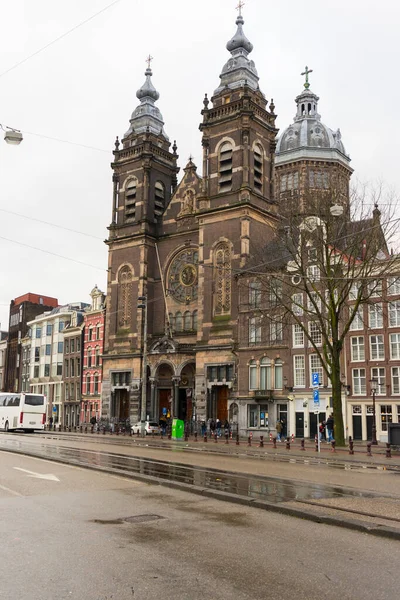 Amsterdã Holanda Novembro 2019 Vista Basílica São Nicolau Localizada Centro — Fotografia de Stock