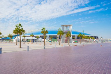 Doha, Katar - 23 Kasım 2019: Doha, Katar 'da güzel bir mimari