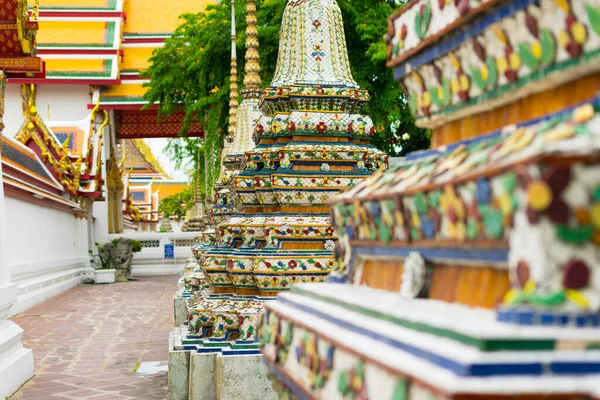 Közelkép Mozaik Csempe Wat Pho Templom Bangkok Thaiföld — Stock Fotó