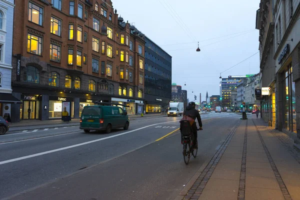 Copenhague Dinamarca Noviembre 2019 Vistas Calle Con Personas Que Viajan —  Fotos de Stock