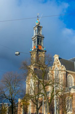 Amsterdam şehir manzarası, Hollanda 