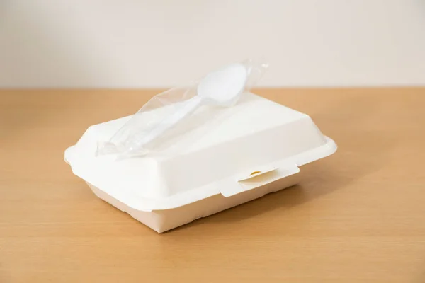 Service Food Delivery Box Take Away Boxes Disposable Eco Friendly — Stock Fotó