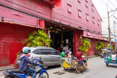 Main building of Red rise mill in Songkhla old town, known as Hub Ho Hin rice mill in Songkhla, Thailand