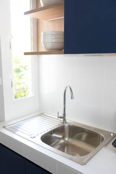 Modern Kitchen Interior Sink — Stock Photo, Image