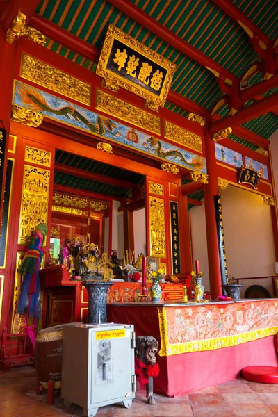 Hatyai Thailand October 2020 Interior View Chao Pho Kuan Shrine — Stock Photo, Image