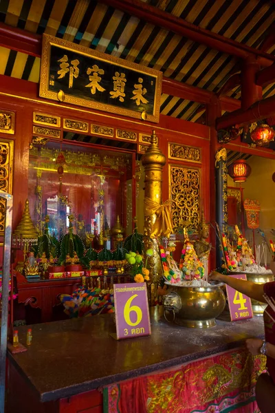 Hatyai Thailand October 2020 Interior View Songkhla City Pillar Shrine — Stock Photo, Image