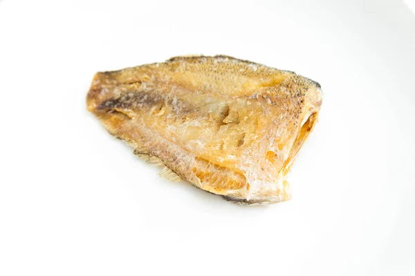 Fried Fried Trichogaster Pectoralis Fisch Auf Weißem Hintergrund — Stockfoto