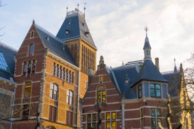 Amsterdam şehir manzarası, Hollanda 