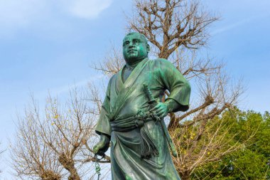 Saigo Takamori, Son Samuray bronz heykeli 1898 'de Ueno Halk Parkı Tokyo, Japonya' da dikildi..