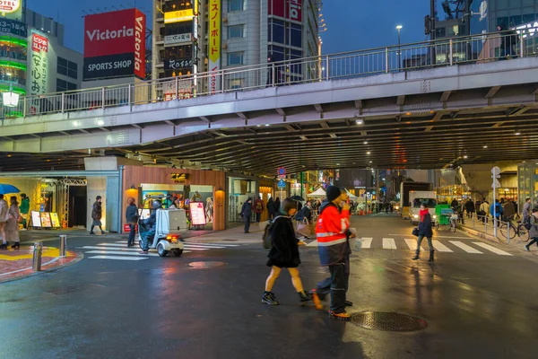 Tokio Japan Dezember 2019 Blick Auf Straße Und Stadtbild Bei — Stockfoto