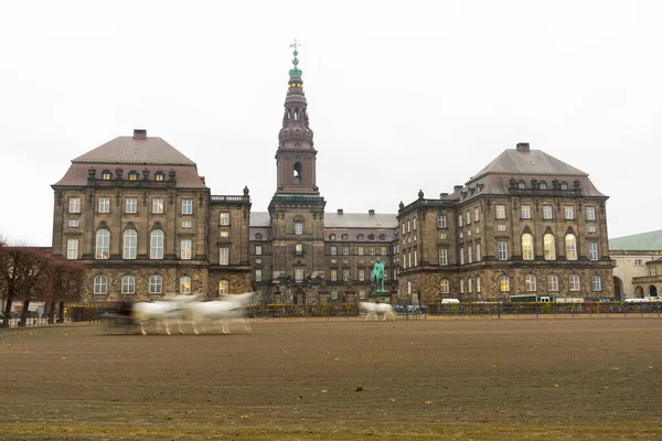 Schloss Christiansborg Winter Kopenhagen Dänemark — Stockfoto
