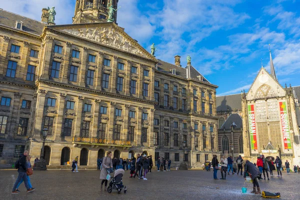 Amsterdã Holanda Novembro 2019 Muitas Pessoas Não Identificadas Desfrutam Tempo — Fotografia de Stock
