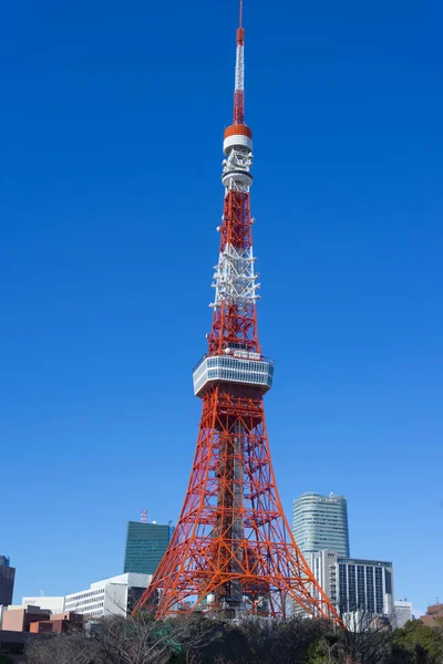 Tokyo Japan Januari 2020 Tokyo Tower Mot Blå Himmel Tokyo — Stockfoto