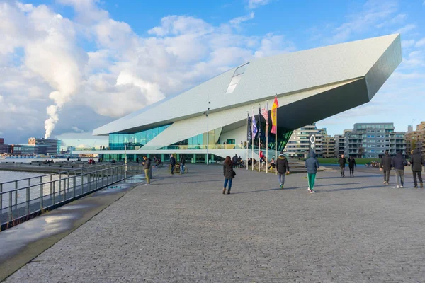 Amsterdã Holanda Novembro 2019 Edifício Futurista Eye Film Museum Costa — Fotografia de Stock