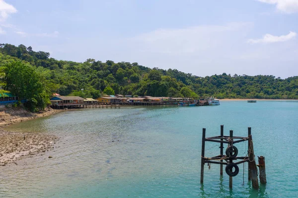 Bella Vista Del Villaggio Pescatori Case Barche — Foto Stock