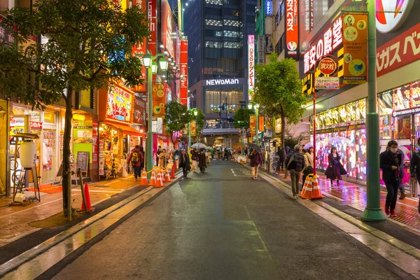 Tokyo Japon Décembre 2019 Vue Rue Paysage Urbain Nuit Avec — Photo