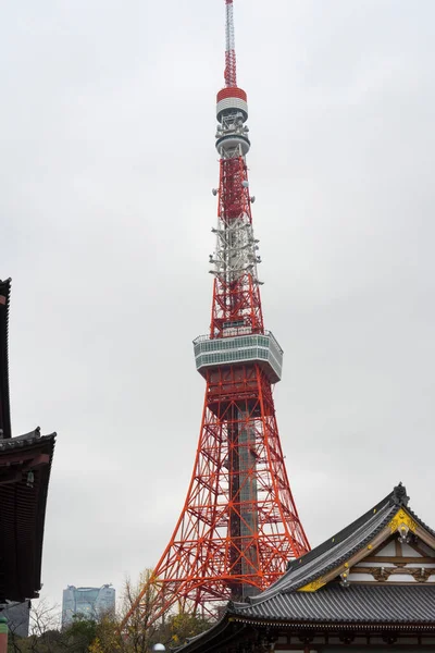 Tokyo Tower Mot Blå Himmel Tokyo Japan — Stockfoto