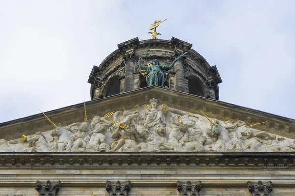 Blick Auf Den Königspalast Amsterdam Winter Amsterdam Niederlande — Stockfoto