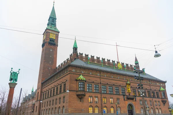 デンマークコペンハーゲン市役所の時計塔 — ストック写真