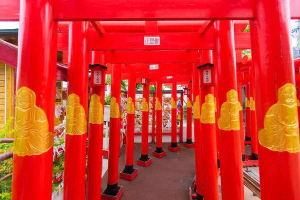 Okinawa Japan June 2019 Red Tori Gate Sairaiin Daruma Temple — Stock Photo, Image
