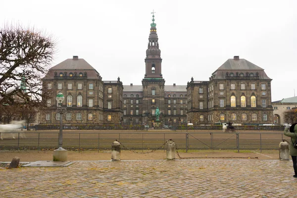 Schloss Christiansborg Winter Kopenhagen Dänemark — Stockfoto