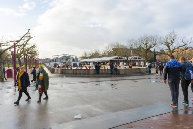 Amsterdam şehir manzarası, Hollanda 