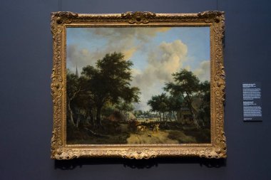 Müzedeki çerçeveli resmin görünümü