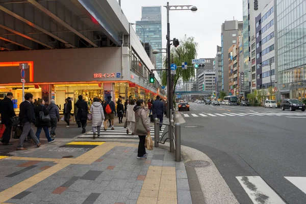 Tokio Japón Dic 2019 Vista Calle Comercial Ginza Cerca Estación —  Fotos de Stock