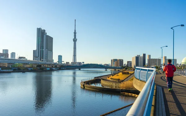 Tokyo Giappone Gennaio 2020 Tokyo Skytree Con Sfondo Blu Cielo — Foto Stock