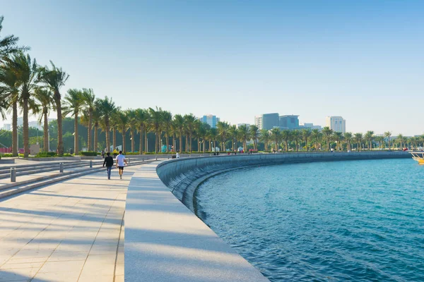 Doha Katar 2019 Blick Auf Den Wunderschönen Mia Park Mit — Stockfoto