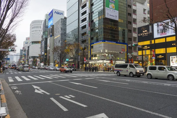 Tokio Japan 2019 Blick Auf Die Einkaufsstraße Ginza Der Nähe — Stockfoto