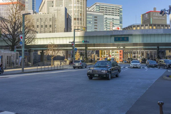 Tokio Japonsko Ledna 2020 Moderní Shuto Expressway Postavený Nad Starým — Stock fotografie