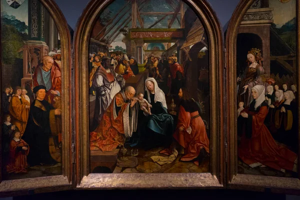 Vista Della Pittura Incorniciata Nel Museo — Foto Stock