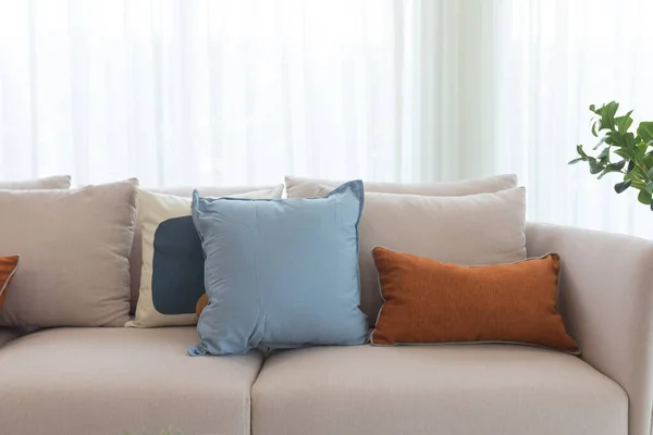 Beautiful Cushions Modern Sofa — Stock Photo, Image