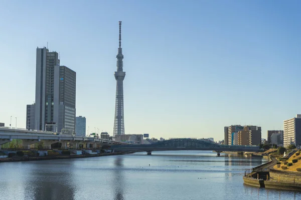 Tóquio Japão Janeiro 2020 Tokyo Skytree Com Fundo Azul Céu — Fotografia de Stock