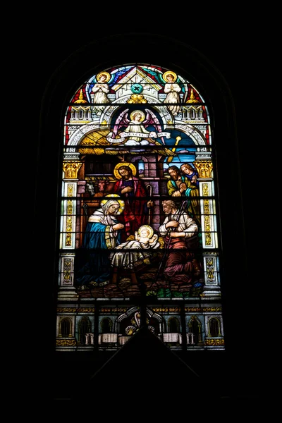 San Francisco Сша Квітень 2018 Скляне Вікно Церкві Святого Петра — стокове фото
