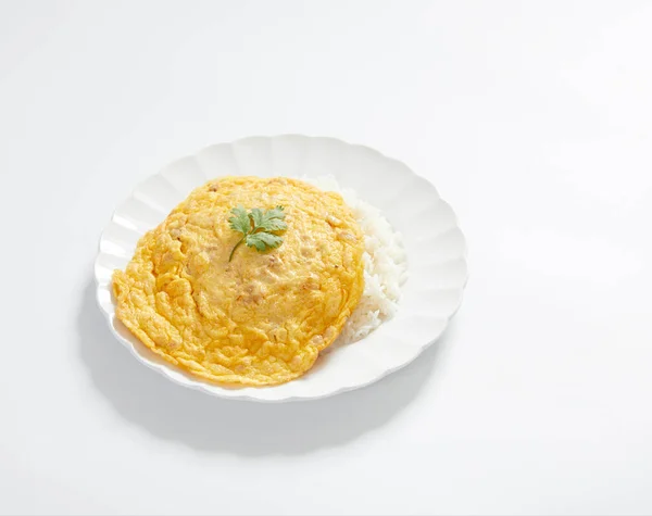 Жареное Яйцо Рисом — стоковое фото