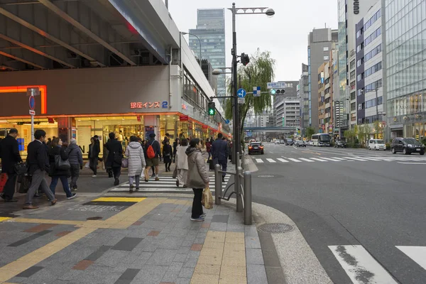 Tokio Japan 2019 Blick Auf Die Einkaufsstraße Ginza Der Nähe — Stockfoto